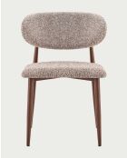 Set de 2 sillas de madera y tela Aki - 51 x 53,5 x 75 cm