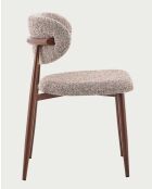 Set de 2 sillas de madera y tela Aki - 51 x 53,5 x 75 cm