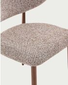 Set de 2 sillas de madera y tela Aki - 51 x 53,5 x 75 cm