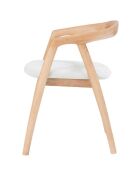Yogi Stuhl aus Eschenholz, Eichenfinish, gepolsterter Sitz, 60 x 56,5 x 73 cm