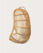 Hangstoel met ei van natuurlijk geweven rotan Marbella - 80 x 59 x 111 cm