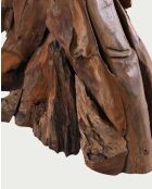 Sculpture déco tête de cheval en teck massif Horse naturel - 19 x 86 x 96 cm
