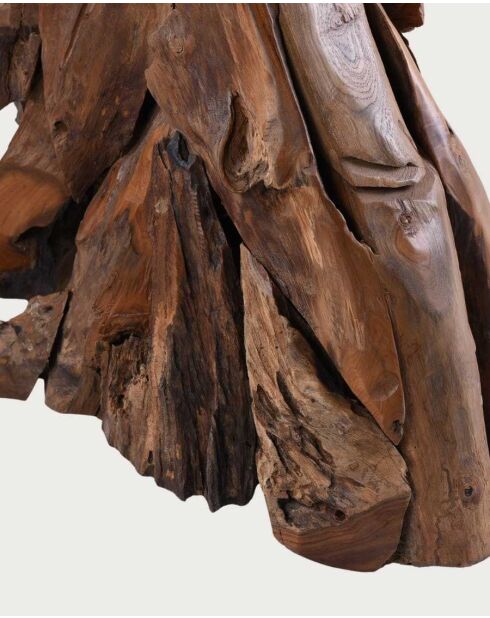 Sculpture déco tête de cheval en teck massif Horse naturel - 19 x 86 x 96 cm