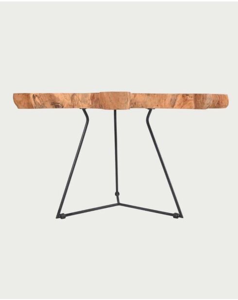 Stella Couchtisch aus massivem Teakholz, 89 x 72,5 x 52 cm