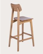 Sedia da bar in legno naturale Mindi Yuna - 49 x 57 x 115 cm