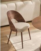 Silla de comedor Arko de madera y tela - 48 x 52 x 77 cm