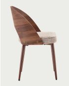 Silla de comedor Arko de madera y tela - 48 x 52 x 77 cm