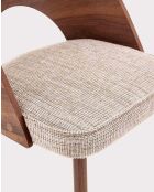 Silla de comedor Arko de madera y tela - 48 x 52 x 77 cm