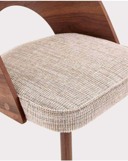 Silla de comedor Arko de madera y tela - 48 x 52 x 77 cm