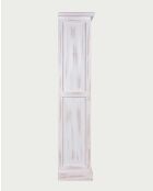 Libreria Oxford in legno massello bianco con ante scorrevoli - 120 x 40 x 180 cm