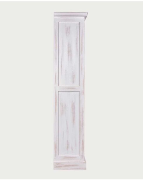 Libreria Oxford in legno massello bianco con ante scorrevoli - 120 x 40 x 180 cm
