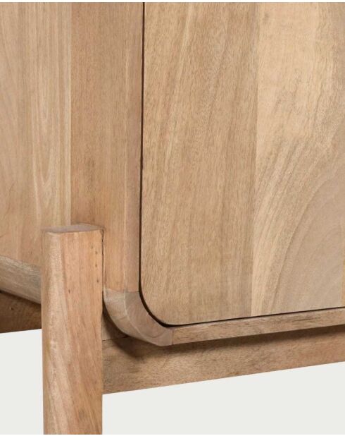 Armoire en bois de manguier massif Kubo naturelle - 120 x 45 x 180 cm