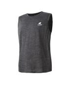 Camiseta sin mangas gris de lana Weisshorn
