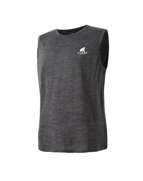 Graues Weißhorn-Tanktop aus Wolle