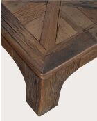 Alma quadratischer Couchtisch aus massivem Mangoholz, 80 x 80 x 30 cm
