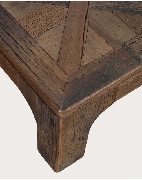 Alma quadratischer Couchtisch aus massivem Mangoholz, 80 x 80 x 30 cm