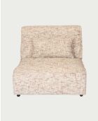 Modulaire bank Elise beige - Fauteuil: 88 x 99 x 75 cm/Poef: 91 x 91 x 33 cm