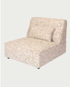 Modulaire bank Elise beige - Fauteuil: 88 x 99 x 75 cm/Poef: 91 x 91 x 33 cm