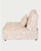 Modulaire bank Elise beige - Fauteuil: 88 x 99 x 75 cm/Poef: 91 x 91 x 33 cm