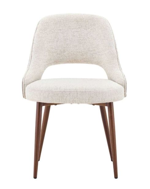 Velina Set aus 2 gepolsterten Esszimmerstühlen aus Holz, 54 x 57,5 x 81 cm