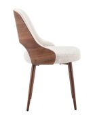 Velina Set aus 2 gepolsterten Esszimmerstühlen aus Holz, 54 x 57,5 x 81 cm
