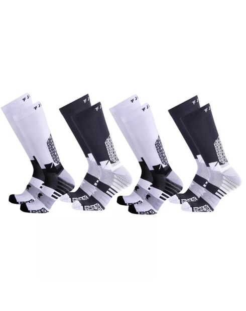 Lot de 4 paires de chaussettes Trail Run multicolores