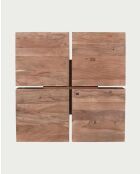 Pixo vierkante salontafel massief natuurlijk acaciahout - 80 x 80 x 30 cm