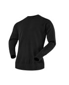 Schwarzer Pullover aus City-Wolle mit Rundhalsausschnitt von Laax