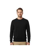 Schwarzer Pullover aus City-Wolle mit Rundhalsausschnitt von Laax