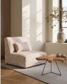 Elise beige 1-zits designfauteuil van stof - 88 x 99 x 75 cm