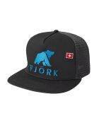Cappello Trucker con logo nero/turchese