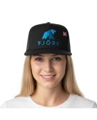 Cappello Trucker con logo nero/turchese