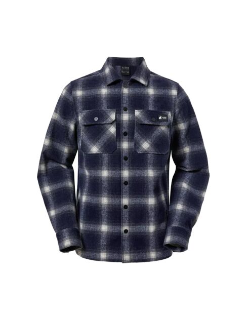 Camisa azul de lana merino Trekking