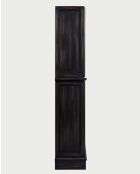 Bibliothèque noire en bois massif de Mindy Chelsea - 140 x 35 x 180 cm