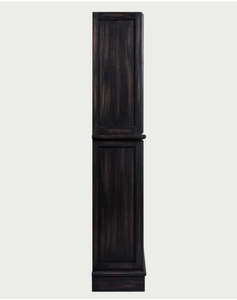 Bibliothèque noire en bois massif de Mindy Chelsea - 140 x 35 x 180 cm