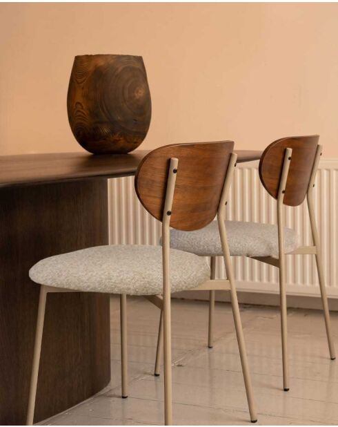 Chaise de salle à manger en tissu Elva - 44 x 50 x 78 cm