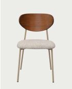 Silla de comedor Elva de tela - 44 x 50 x 78 cm