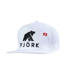 Weiß/schwarze Trucker-Kappe mit Logo