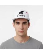Weiß/schwarze Trucker-Kappe mit Logo