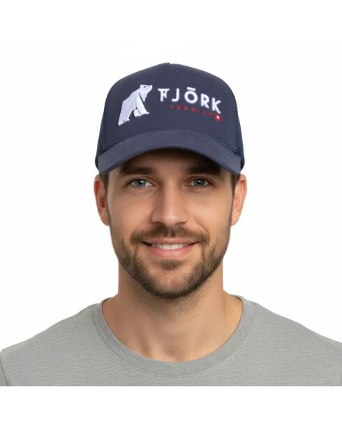 Verbier Baseballkappe mit Logo, Marineblau/Weiß