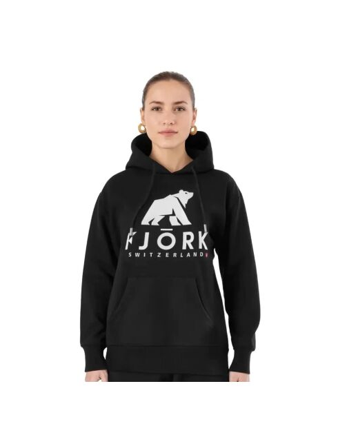 Felpa con cappuccio Titlis Logo in cotone nero/bianco
