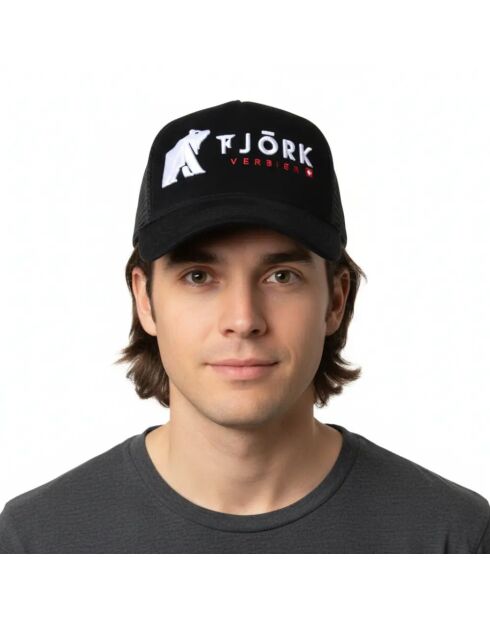 Verbier Baseballkappe mit Logo, Schwarz/Weiß