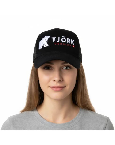 Gorra de béisbol Verbier con logo blanco y negro