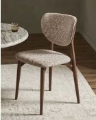 Lot de 2 chaises en bois et tissu Mello - 54 x 49 x 83.5 cm
