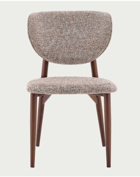 Lot de 2 chaises en bois et tissu Mello - 54 x 49 x 83.5 cm