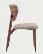 Lot de 2 chaises en bois et tissu Mello - 54 x 49 x 83.5 cm