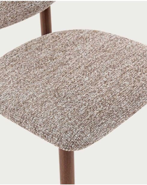 Lot de 2 chaises en bois et tissu Mello - 54 x 49 x 83.5 cm