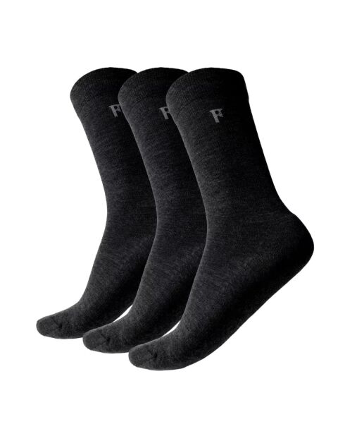 Lot de 3 paires de chaussettes en laine City noires