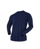 City wollen trui met ronde hals marineblauw