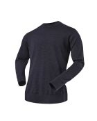 Zinal grauer Pullover aus Citywolle mit Rundhalsausschnitt